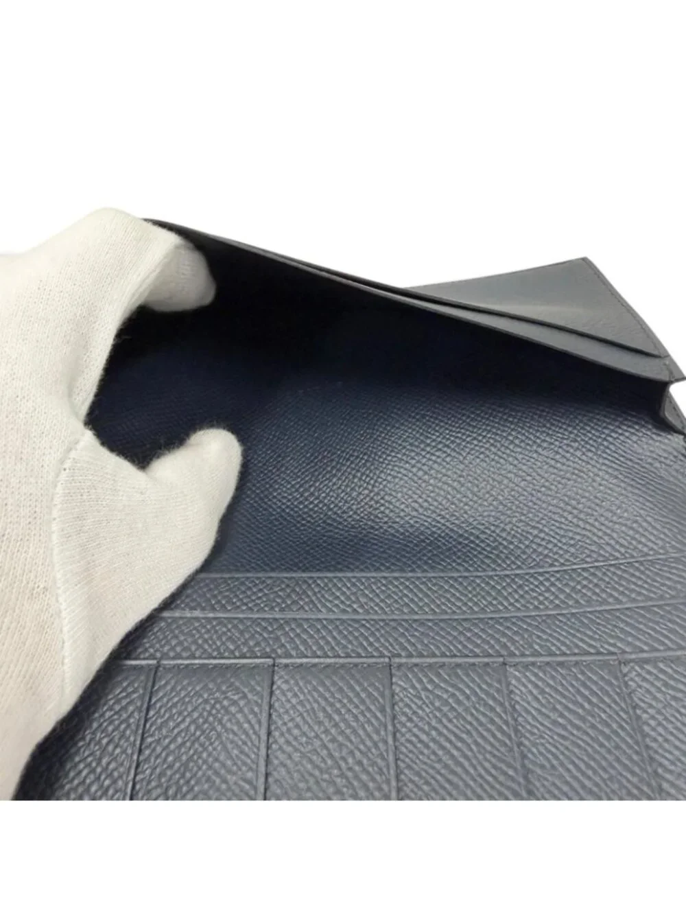 Hermes Mc2 Fleming Veau Epsom Wallet Bifold Navy